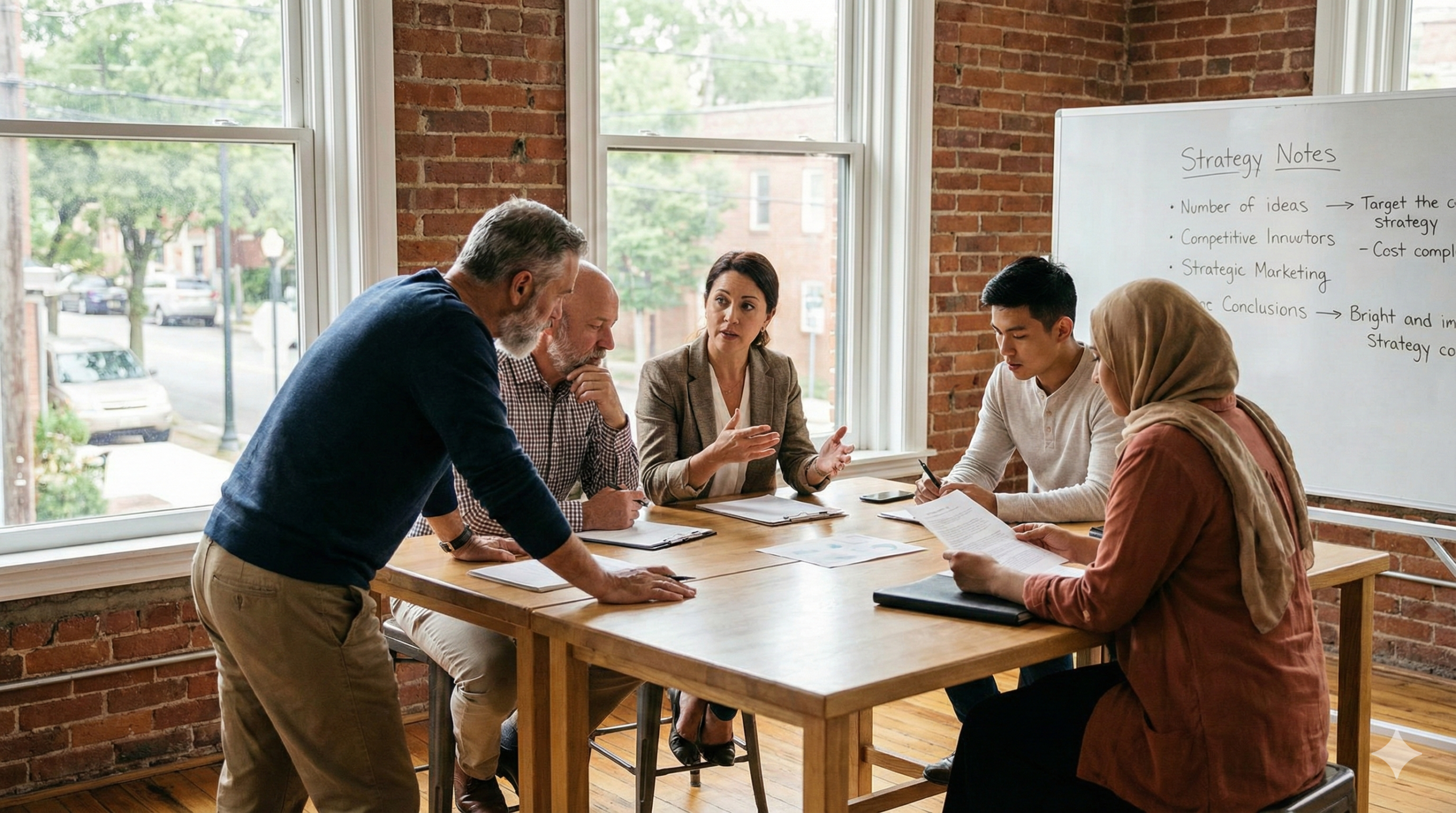 Founders and executive leaders of mission-driven organizations collaborating in a professional workspace.